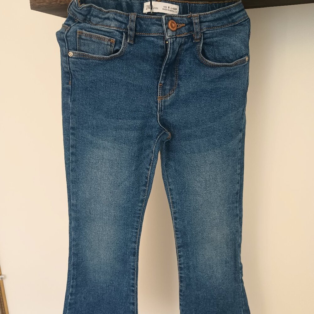 Zara Kids Girls Boot Cut Jeans Size 8